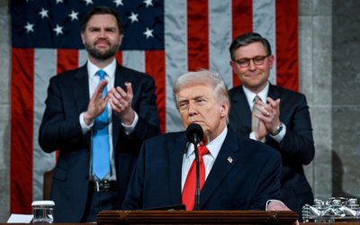 U.S. President Donald Trump delivers the State of the Union address at the U.S. Capitol in Washington D.C.