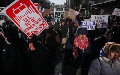 "ICE Out" protest in Minneapolis