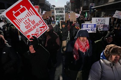 "ICE Out" protest in Minneapolis