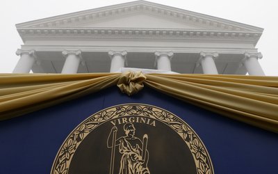 Heavy fog hangs over the State Capitol ahead of the swearing-in ceremony of McAuliffe as Virginia's governor in Richmond