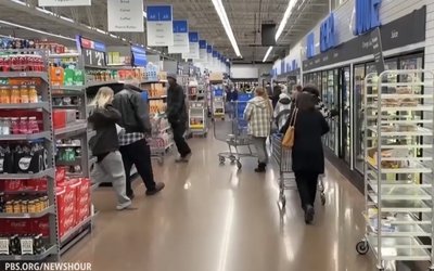 People inside a grocery store for SNAP story