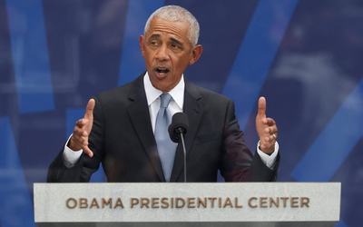Dedication ceremony for the opening of the Obama Presidential Center in Chicago
