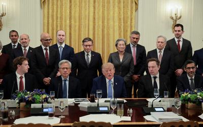 US President Donald Trump at America.gov launch