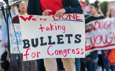 Students participate in the National School Walkout in La Crescenta, California
