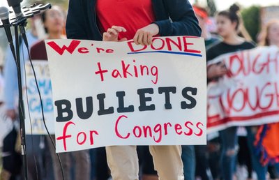 Students participate in the National School Walkout in La Crescenta, California