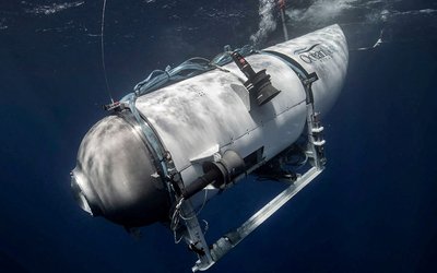 The Titan submersible operated by OceanGate Expeditions dives in an undated photograph
