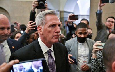 U.S. representatives gather to try to elect a new Speaker of the House at the U.S. Capitol in Washington