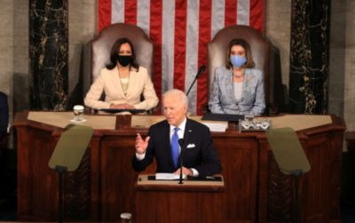 U.S. President Joe Biden's first address to a joint session of the U.S. Congress in Washington