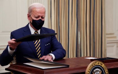 U.S. President Biden speaks about economic recovery plans during coronavirus response event at the White House in Washington
