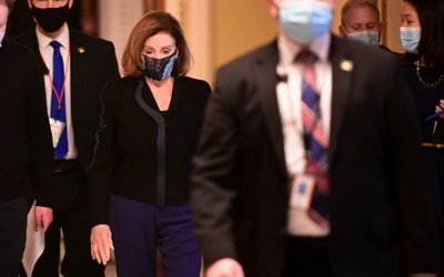 U.S. Speaker of the House Nancy Pelosi (D-CA) walks through the U.S. Capitol in Washington