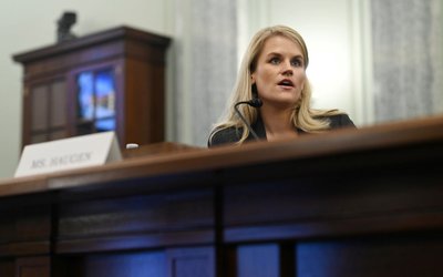 Former Facebook employee and whistleblower Frances Haugen testifies during a hearing entitled 'Protecting Kids Online: Testimony from a Facebook Whistleblower' in Washington