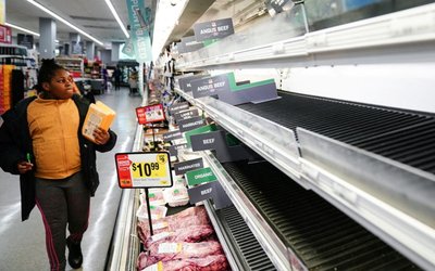 Low stock store shelves in Washington