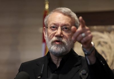 FILE PHOTO: Iran's Supreme National Security Council Secretary Ali Larijani speaks after meeting with Lebanese parliament speaker Nabih Berri, in Beirut