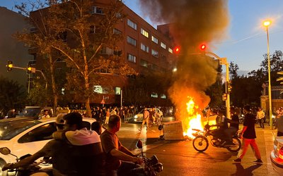 Protest over the death of Mahsa Amini, in Tehran